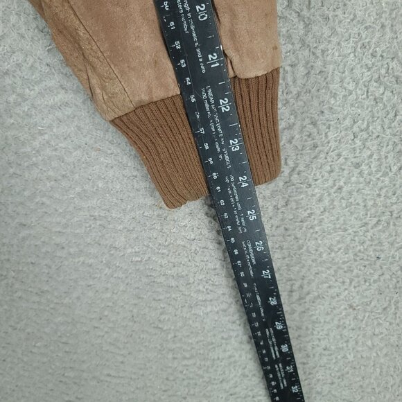 International Leather Collection Jacket Mens Medium Brown Bomber Full Zip - Picture 6 of 13